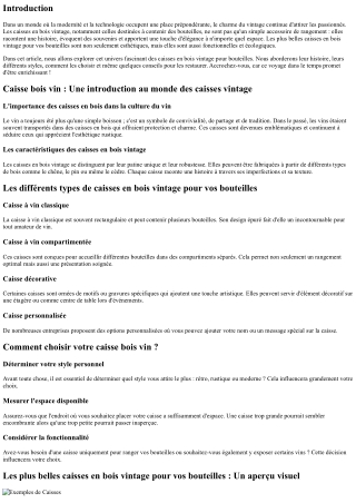 Les plus belles caisses en bois vintage pour vos bouteilles