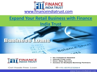 Expand Your Retail Business with Finance India Trust