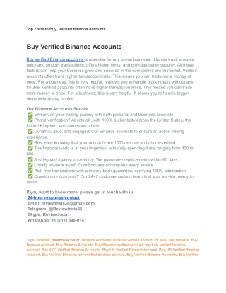 Top 7 site to Buy, Verified Binance Accounts (2)
