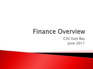 Finance Overview