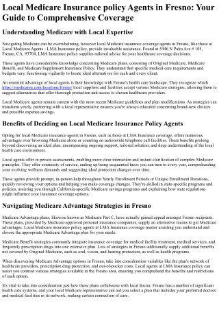 Local Medicare Agents