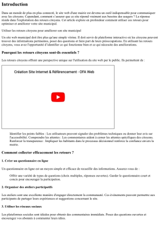 “Utiliser les retours citoyens pour améliorer son site municipal”