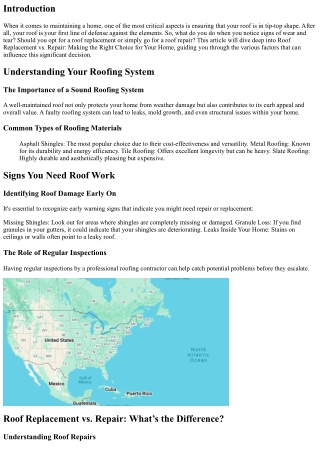 Roof Replacement vs. Repair: Making the Right Choice for Your Home