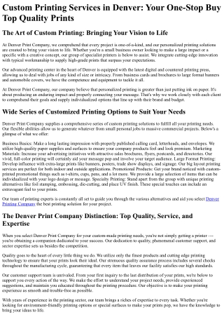Denver Print Company