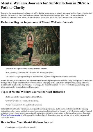 How to Explain mind wellness products to a Five-Year-Old