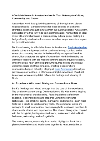 Affordable Hotels in Amsterdam North_ Your Gateway to Culture, Community, and Charm - Google Docs