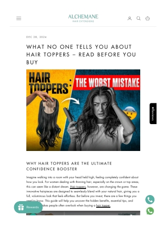 What No One Tells You About Hair Toppers – Read Before You Buy