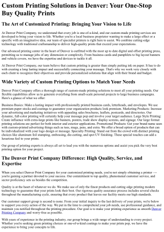 Denver Print Company