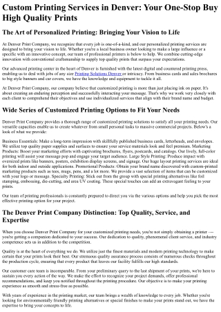 Denver Print Company