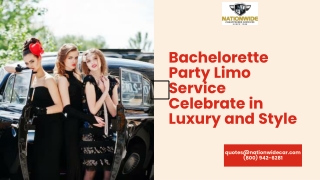 Bachelorette Party Limo Service  Celebrate in Luxury and Style