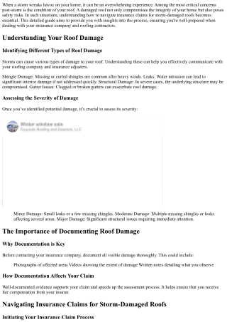 “Navigating Insurance Claims for Storm-Damaged Roofs”