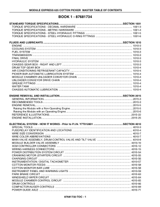 CASE Module Express™ 625 Cotton Picker Service Repair Manual Instant Download (Part Number 87642590)