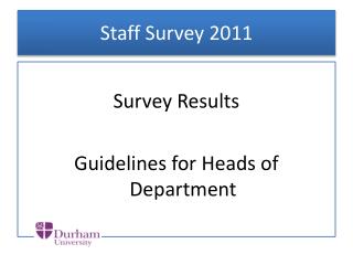 Staff Survey 2011