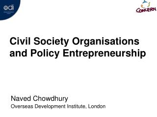 Civil Society Organisations and Policy Entrepreneurship