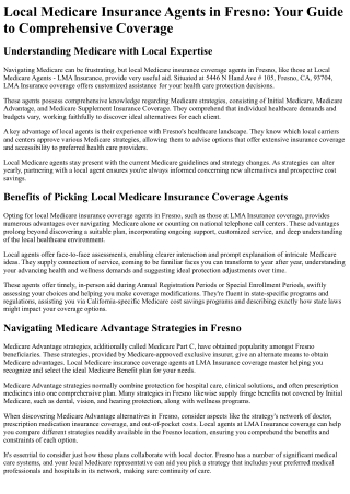 Local Medicare Agents