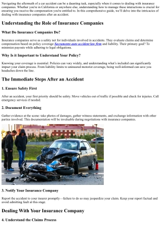The Ultimate Guide to Dealing with Insurance Companies After an Accident