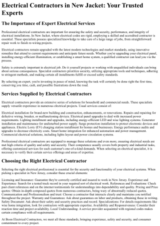 Boon Electrical Contractors