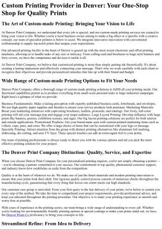 Denver Print Company