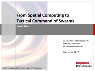 From Spatial Computing to Tactical Command of Swarms