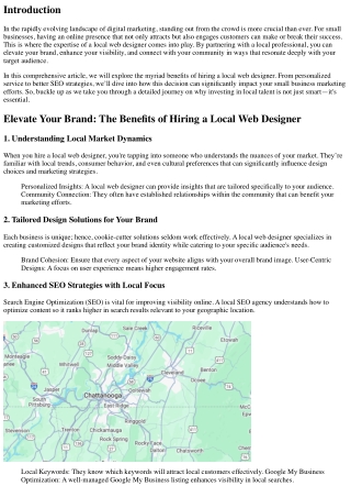 Elevate Your Brand: The Benefits of Hiring a Local Web Designer