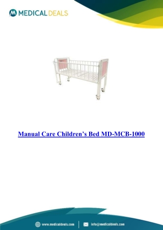 Manual-Care-Children’s-Bed-MD-MCB-1000