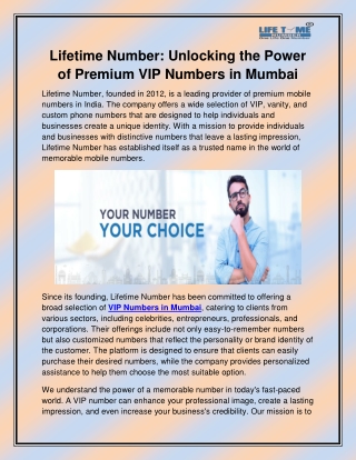 VIP Numbers in Mumbai