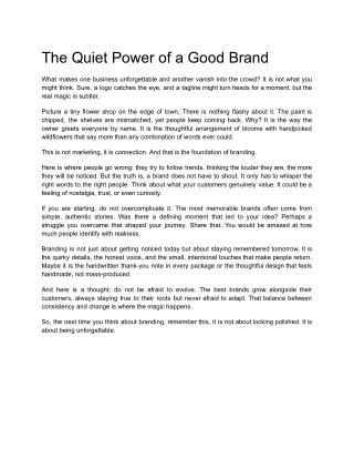 The Quiet Power of a Good Brand (1)