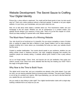 Website Development_ The Secret Sauce to Crafting Your Digital Identity (1)