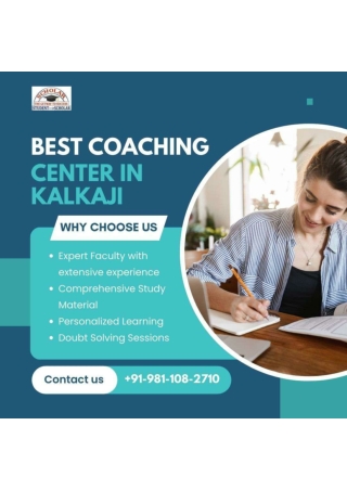 best coaching center in kalkaji