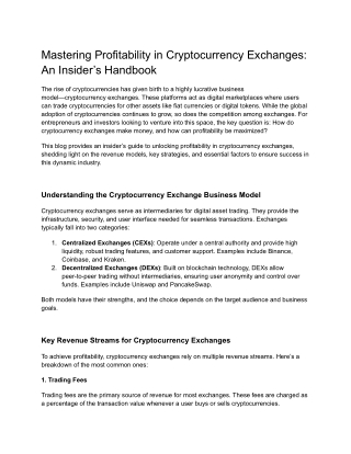 Mastering Profitability in Cryptocurrency Exchanges_ An Insider’s Handbook