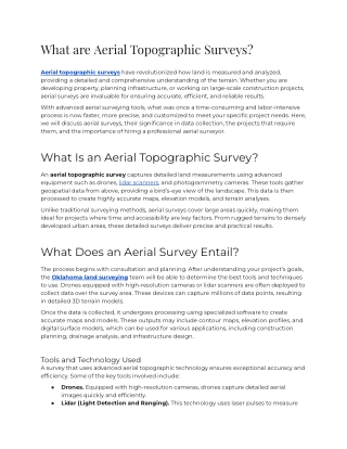 What are Aerial Topographic Surveys_