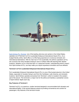 Spirit Airlines FLL Terminal  1-833-563-0186