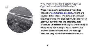 Why Work with a Rural Estate Agent as Opposed to a Residential Realtor