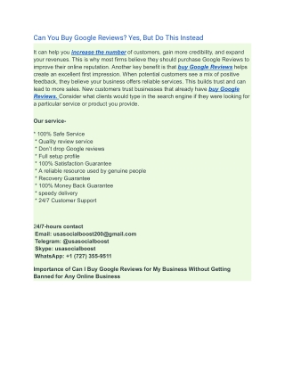 Buy Google Reviews