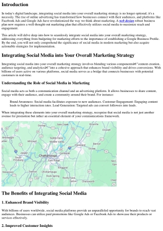 “Integrating Social Media into Your Overall Marketing Strategy”