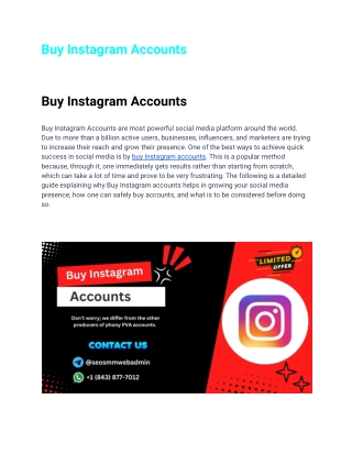 Buy Instagram Accounts