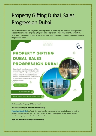 Property Gifting Dubai