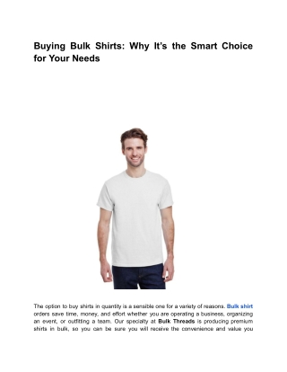 Maximize Your Brand Visibility with Bulk Shirts