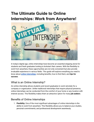 The Ultimate Guide to Online Internships_ Work from Anywhere