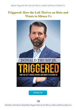 eBooks Triggered How the Left Thrives on Hate and Wants to Silence Us