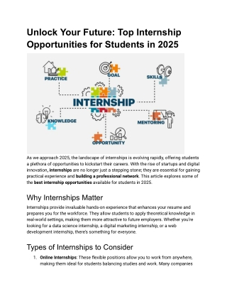 Unlock Your Future_ Top Internship Opportunities for Students in 2025