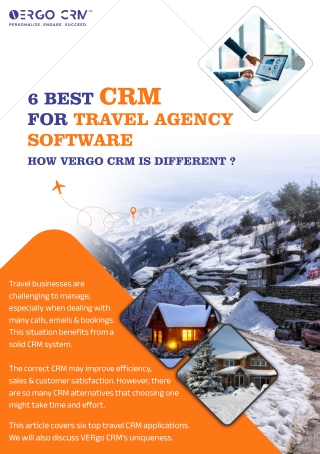 Best CRM for Travel Agency Software