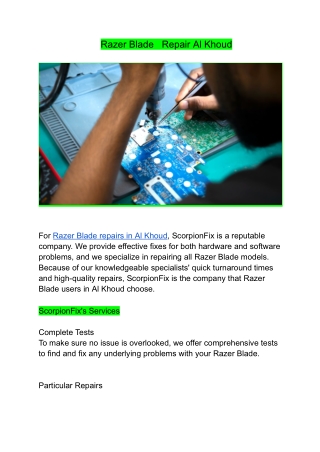 Razer Blade   Repair Al Khoud