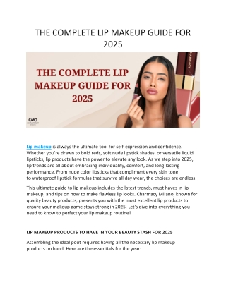 The Complete Lip Makeup Guide for 2025