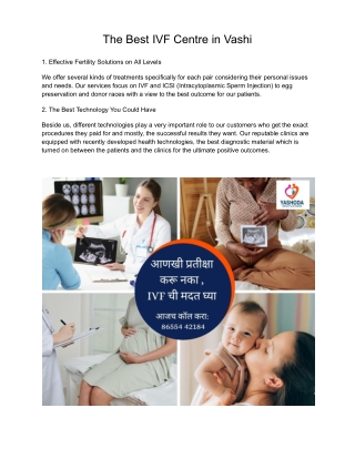 The Best IVF Centre in Vashi