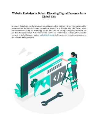 Website Redesign in Dubai-Elevating Digital Presence for a Global City