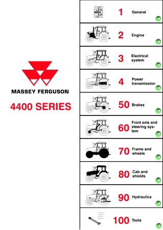 Massey Ferguson MF4400 Series (MF4435  MF4445  MF4455) Tractor Service Repair Manual Instant Download