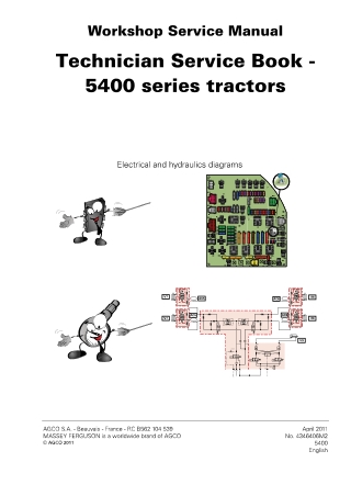 Massey Ferguson MF5400 Series Technician Service Repair Manual Instant Download (Part No. 4346406M2)