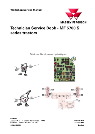 Massey Ferguson MF5700S Series Technician Service Repair Manual Instant Download (Part No. ACT0042890)