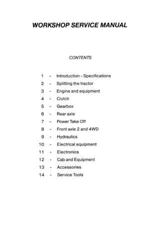 Massey Ferguson MF6100 Series (MF6110  MF6120  MF6130  MF6140  MF6150  MF6160  MF6170  MF6180  MF6190) Tractor Service R